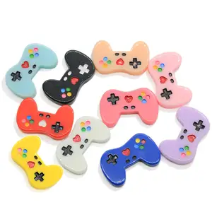 Controlador de juego Kawaii, cuentas de resina planas, colgantes artesanales para llavero, pulsera, Makinig, novedad