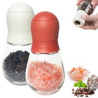 Moedor de Pimenta Manual com Ajuste de Granulometria, Portátil e Recarregável, Rotor de Cerâmica Durável - Desfrute de Pimenta Preta Fresca