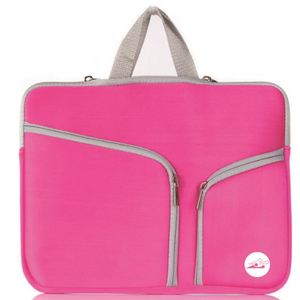 Portable 15.6 Inch Neoprene Laptop Sleeve Case Large Capacity Notebook <b>Computer</b> Pocket Case Two Pockets <b>for</b> Tablet Briefcase - Product Image 6