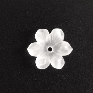 F16 12mm 14mm Flor de cuarzo esmerilado de seis pétalos hecha a mano - Product Image 1
