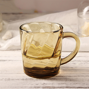 Clear glass <span class=keywords><strong>pink</strong></span> rainbow cups illusion color natural Viking Horn glass tankard - Product Image 4