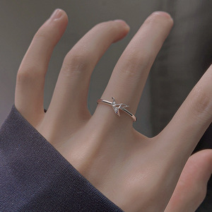 Origami Crane Ring 925 Sterling Silver Adjustable Women's Jewelry Gift Geometric Design Index Finger - Product Image 2