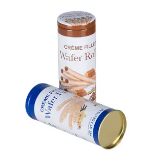 113.g Wafer Rolls in Tin stick Chocolate Hazelnut Cream Filled Wafer Rolls