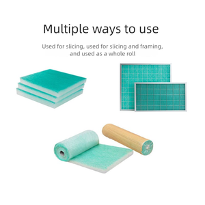 Горячая распродажа: Материал для предварительного воздушного фильтра G3/G4, зеленый стекловолоконный рулонный фильтр для пыли, фильтрующий материал для покрасочных камер и потолочных фильтров. - Product Image 4