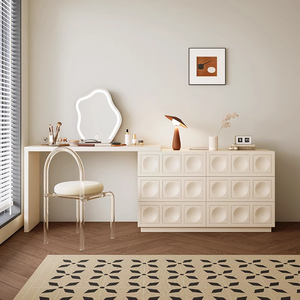 Moderno francese semplice camera da letto leggero di lusso in legno massello di quercia <span class=keywords><strong>tavolo</strong></span> da trucco uno cassetti telescopici <span class=keywords><strong>angolo</strong></span> cassettiera hotel - Product Image 5