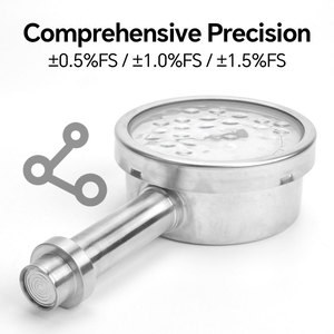 Tạo bọt máy thép không gỉ 100mm trục lăn Loại vệ sinh màng đo áp suất thủy lực áp kế - Product Image 2