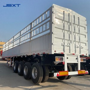 Semi-<span class=keywords><strong>remorque</strong></span> à plateau basculant à 3 essieux, 4 essieux, 40 tonnes, 50 tonnes, pour le transport de moutons, de bovins, d'animaux, de marchandises, de clôtures, de piquets - Product Image 1