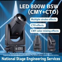 Projecteurs professionnels à LED 800W BSW à têtes mobiles, mélange de couleurs linéaire CMY CTO 3-en-1 (Beam, Spot, Wash) pour événements, concerts et clubs