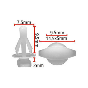 Auto Roof <b>Clip</b> F73 Nylon Interior Sealing Strip 7.5x9.5mm For <b>Car</b> Repair Replacement Part - Product Image 1