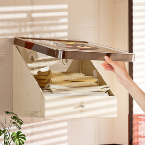 욕실 벽화 수납함 옷 만화 무타공 벽걸이 접이식 수납장 가정용 수납 선반 모델 8022 - Product Image 1