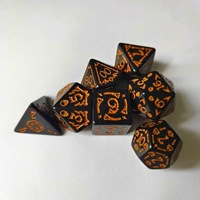 7 pièces multi-faces acrylique D & D dés ensemble Halloween Couple jeu de société Dragon et donjon polyédrique sculpté artisanat