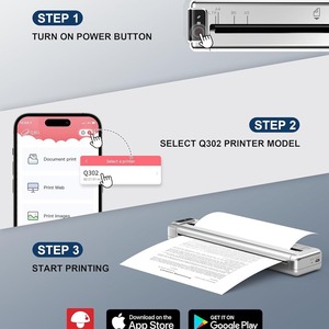 Phomemo Q302 便携式无线无墨热敏打印机 WiFi BT 适用于 A4/A5/B5 热敏纸，兼容 Android IOS 手机和笔记本电脑 - Product Image 2