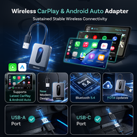 Adaptateur sans fil Ottocast 2-en-1 CarPlay Android Auto BT 5.4 Wi-Fi double bande Plug & Play OTA CE FCC Agent de marque Vente en gros
