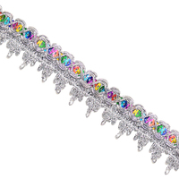 Paillettes dentelle rubans danse Dancewear décoratif tressé mille-pattes bords torsion tissu dentelle garnitures pour Costume couture