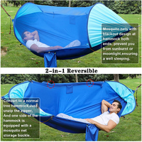 Hamac portable en maille polyester double avec lit balançoire extérieur au design moderne avec moustiquaire pour meubles