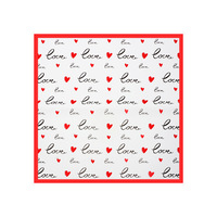 Papier d'emballage pour bouquets de fleurs personnalisable de haute qualité JOSI, imprimé cœur d'amour, épaissi, enduit d'PE imperméable, pour fleuristes