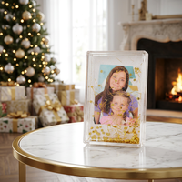 Marco de Fotos Acrílico Instax Mini de 2*3 Pulgadas Personalizado al por Mayor de Fábrica con Líquido de Agua con Purpurina Flotante