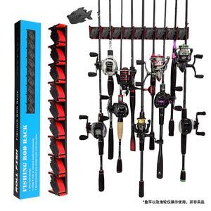 Fishing <b>Rod</b> Rack Wall Mount Adjustable 9 Hole <b>Holder</b> For 3mm 19mm <b>Rods</b> Storage Display Organizer - Product Image 4