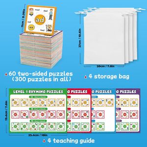 Phonics trò chơi câu đố trò chơi Chính Tả Phonics THẺ FLASH tầm nhìn từ THẺ FLASH cho trẻ mới biết đi học đồ chơi giáo dục - Product Image 3