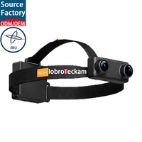 Cámara de Video 2K 60FPS Montada en la Cabeza con IMU de 6 Ejes, Mini Cámara POV Portátil, Cámara para Casco para Ciclismo e Inspección Industrial