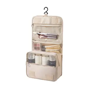 Travel Portable Large Capacity Wash Toiletry Bag Multifunctional Waterproof Hanging Cosmetic Makeup Bag With Hook