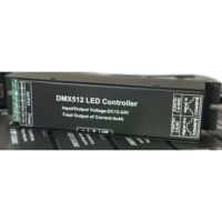 Controlador de 4 Canales PWM Digital Tube DMX512, Atenuadores LED de 6A, Certificado ROHS, 12-24V DC, 3 Años de Garantía, Portátil