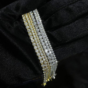 Bracciale Tennis Impilabile in Moissanite da <span class=keywords><strong>Uomo</strong></span>, <span class=keywords><strong>Argento</strong></span> Sterling <span class=keywords><strong>925</strong></span>, Colore D VVS1 Certificato GRA, Gioielli Hip Hop - Disponibilità Immediata USA - Product Image 1