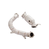 Konverter Katalisasi Berinsulasi Baja Tahan Karat Downpipe Pipa Depan Gpf untuk Audi A4 A6 A7 Q5 2.0T B9.5 2022- Tebal 1.5mm Garansi 1 Tahun