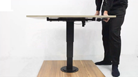 Pièces et accessoires pour camping-cars, pied de table pneumatique, pied de table relevable et rotatif pour camping-car, déplacement à quatre directions, plateau de table manuel