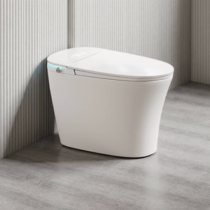 Inodoro Inteligente con Control de Voz por IA Automático, Sensor Capacitivo para Pies, Ahorro de Agua, Asiento Calefactado, Forma de Taza Alargada, S-trap/P-trap - Product Image 1