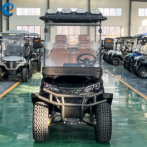 Voiturette de golf électrique haut de gamme personnalisée de marque, 2+2 places, 4 places, avec chariot de transport - Product Image 6