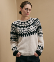 Jacquard-Strickpullover 100% Baumwolle Nordisches Muster Rundhals Herbst Winter Casual Pullover Individuelles Logo-Design Großhandel Fabrik OEM