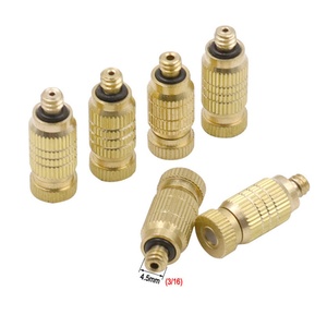 10/24 UNC Garden Outdoor Cooling System Spray Nozzles Dust Control Mist Nozzle Sprinkler Brass Misting Nozzles Tees - Product Image 1