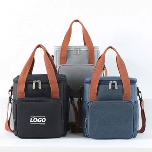 <b>Insulated</b> Durable Reusable <b>Box</b> Men Women-Leakproof Silk Screen Printed <b>Lunch</b> Bag for Work Office Picnic & Beach Promotional Use - Product Image 1