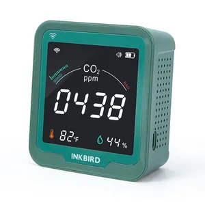 جهاز لاسلكي لكشف جودة الهواء ماركة (INKBIRD), كاشف واي فاي ثاني أكسيد الكربون ، كاشف درجة الحرارة ، الرطوبة ، مستشعر IOT nالقارئ ، لاسلكي
