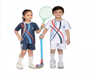 Ensemble de maillots et shorts de football pour enfants et garçons de haute qualité 100% coton Logo personnalisé toutes saisons vêtements de sport pour l'école - Product Image 6