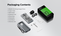 Doogee Blade 10 Ultra : Smartphone Robuste Énergétique 8+256 Go, Batterie 6150 mAh, Appareil Photo Principal 64 MP, Android 15, NFC, Téléphone Débloqué Mondial