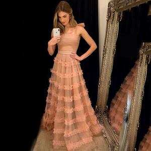 فستان سهرة رومانسي للسيدات بحزام وأقواس فستان حفلة موسيقية دانتيل شبكي فستان حفلة فساتين للفتيات - Product Image 6