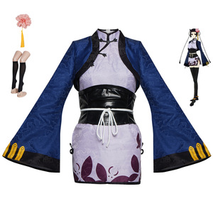 Conjunto de disfraz de Cosplay Cheongsam de Blue Cat para mujeres y niñas, traje de juego de rol de Anime, primavera 2024 - Product Image 1