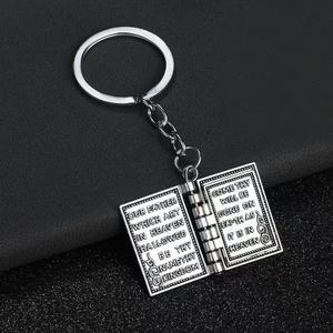 Pendentif vintage en forme de croix, Bible sacrée, pour hommes et femmes, lettre d'amour éternel, mini porte-clés Bible en argent thaïlandais DIY - Product Image 4