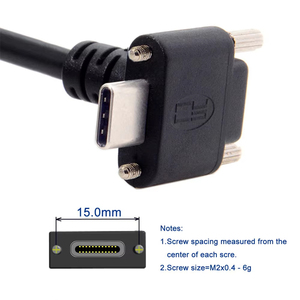 <span class=keywords><strong>Cable</strong></span> de Datos USB 3.1 Tipo-C en Ángulo con Doble Bloqueo de Tornillos a USB 3.0 Estándar de 90 Grados para Cámaras RealSense R200 SR300 D415 D435 - Product Image 3