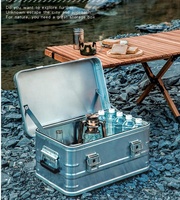 IRONDONKEY boîte de Camping en aluminium boîte de rangement extérieure pique-nique boîte de rangement de véhicule en alliage d'aluminium
