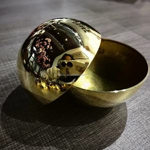 Varios tamaños, 20mm, 100mm, 200mm, 300mm, 500mm, 30mm, latón pulido, 150mm, Media esfera hueca, Media bola, decoración de cobre - Product Image 6