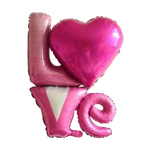 Nueva llegada láser grande en forma de amor Rosa globo boda decoración de la <span class=keywords><strong>fiesta</strong></span> - Product Image 1