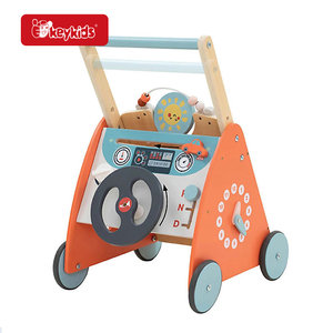 Wholesale Multifunctional <strong>Wooden</strong> Kids <strong>Push</strong>-<strong>Along</strong> Activity <strong>Walker</strong> with Sensory Components W16E357 - Product Image 2