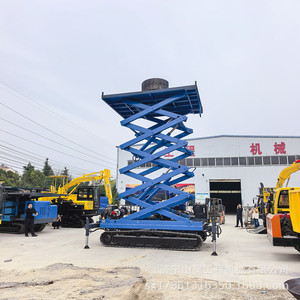 รถยกกรรไกรไฮดรอลิกแบบตีนตะขาบ Shanxing Machinery ความสูงทำงาน 10 เมตร รับน้ำหนักได้ 2 ตัน สำหรับทุกสภาพพื้นผิว ซ่อมบำรุงจากโรงงาน - Product Image 1