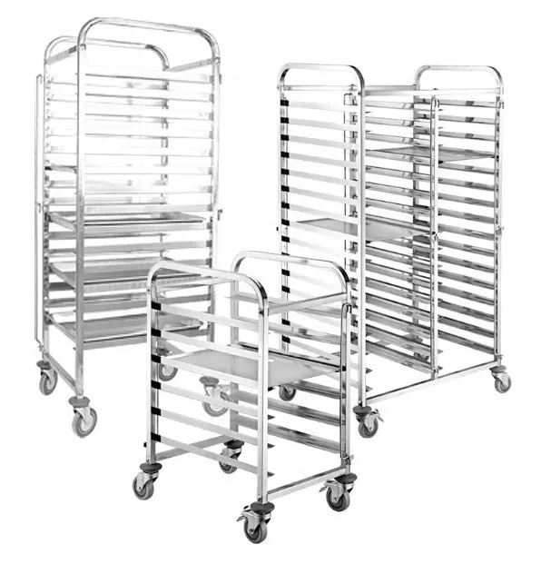 Food grade Stainless Steel Cooling Rack for Restaurant Bakery Rack Trolley with Castor