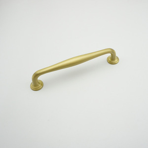 Brass Cabinet Drawer <b>Handle</b> Bar Shape Scandinavian Style Durable Furniture Hardware Gold Single Hole Installation - Product Image 1