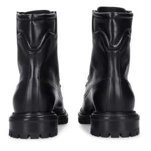 <span class=keywords><strong>Bottines</strong></span> de Combat à lacets pour femmes, <span class=keywords><strong>bottines</strong></span> <span class=keywords><strong>noires</strong></span>, chaussures plates et confortables - Product Image 3