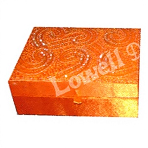 Handmade Eco-friendly Designer <b>Rectangular</b> Cotton Embroidered Box with Swirl Pattern for Home Decoration - Product Image 3